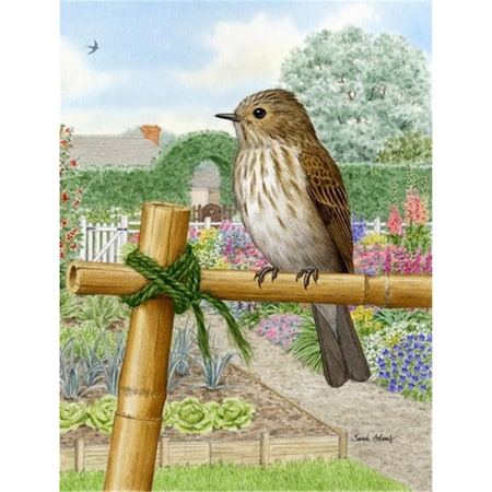 Carolines Treasures Spotted Flycatcher Flag Canvas House Size ASA2100CHF